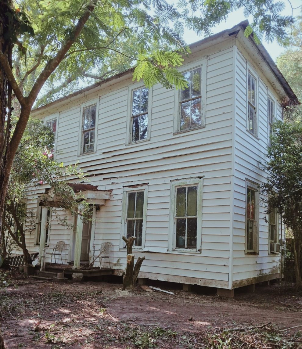 old house in the woods in need of renovation