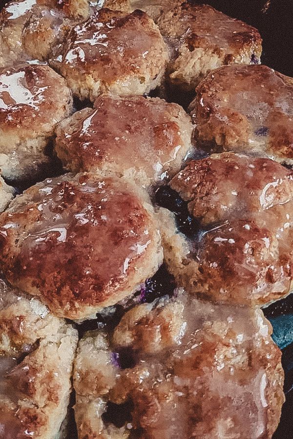 freshly baked blueberry buscuits