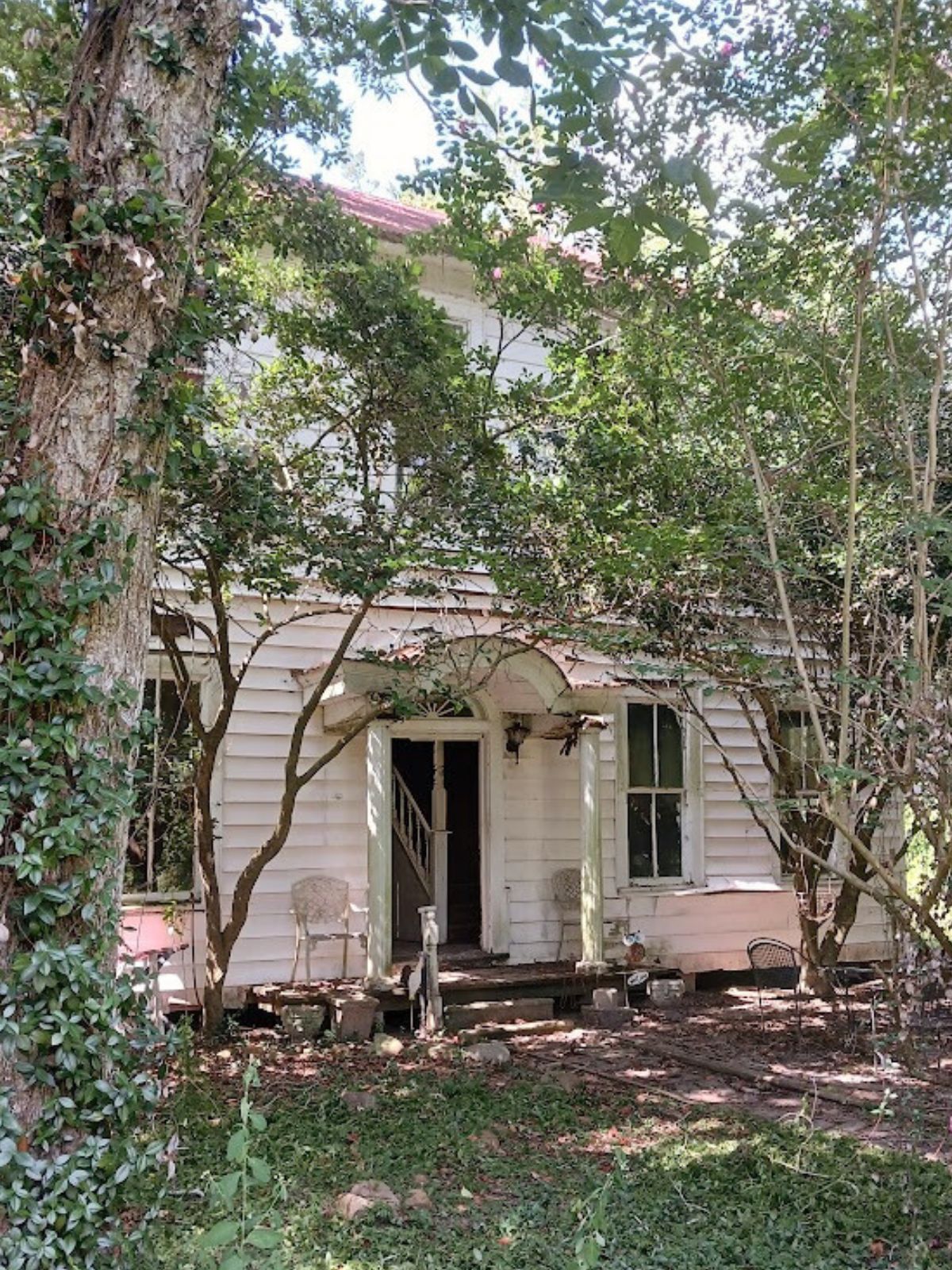 an old house in need of renovating