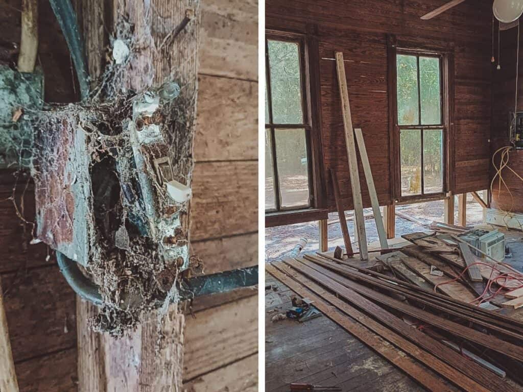 Interior renovations. Cleaning, repairing, oiling and painting the interior of our old farmhouse.