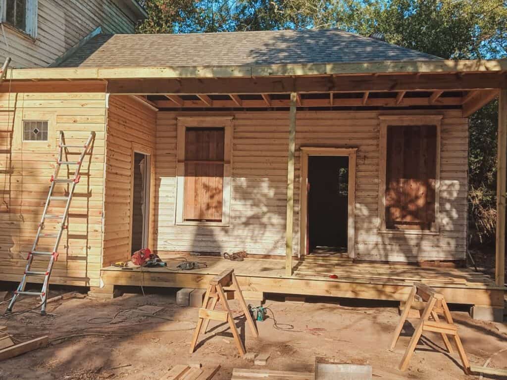 Interior renovations. Cleaning, repairing, oiling and painting the interior of our old farmhouse.