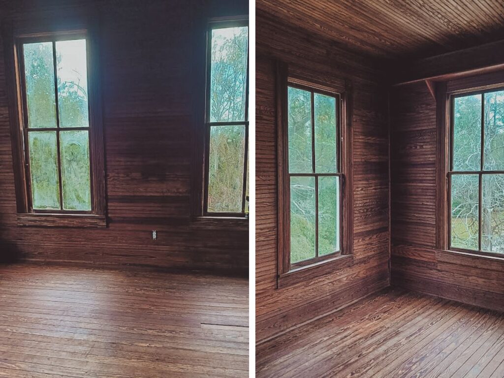 Interior renovations. Cleaning, repairing, oiling and painting the interior of our old farmhouse.