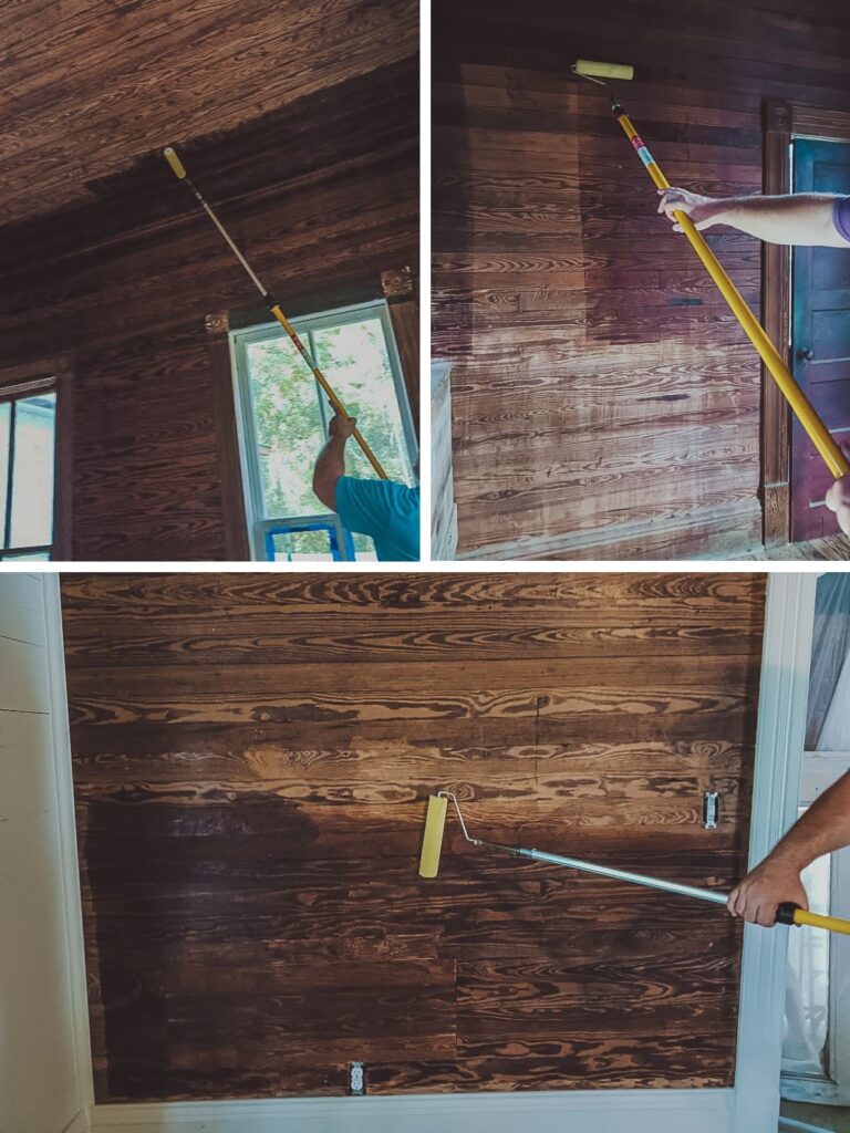 Interior renovations. Cleaning, repairing, oiling and painting the interior of our old farmhouse.