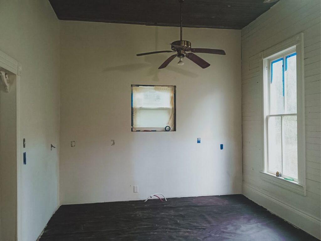 Designing the perfect farmhouse kitchen. A blank slate.