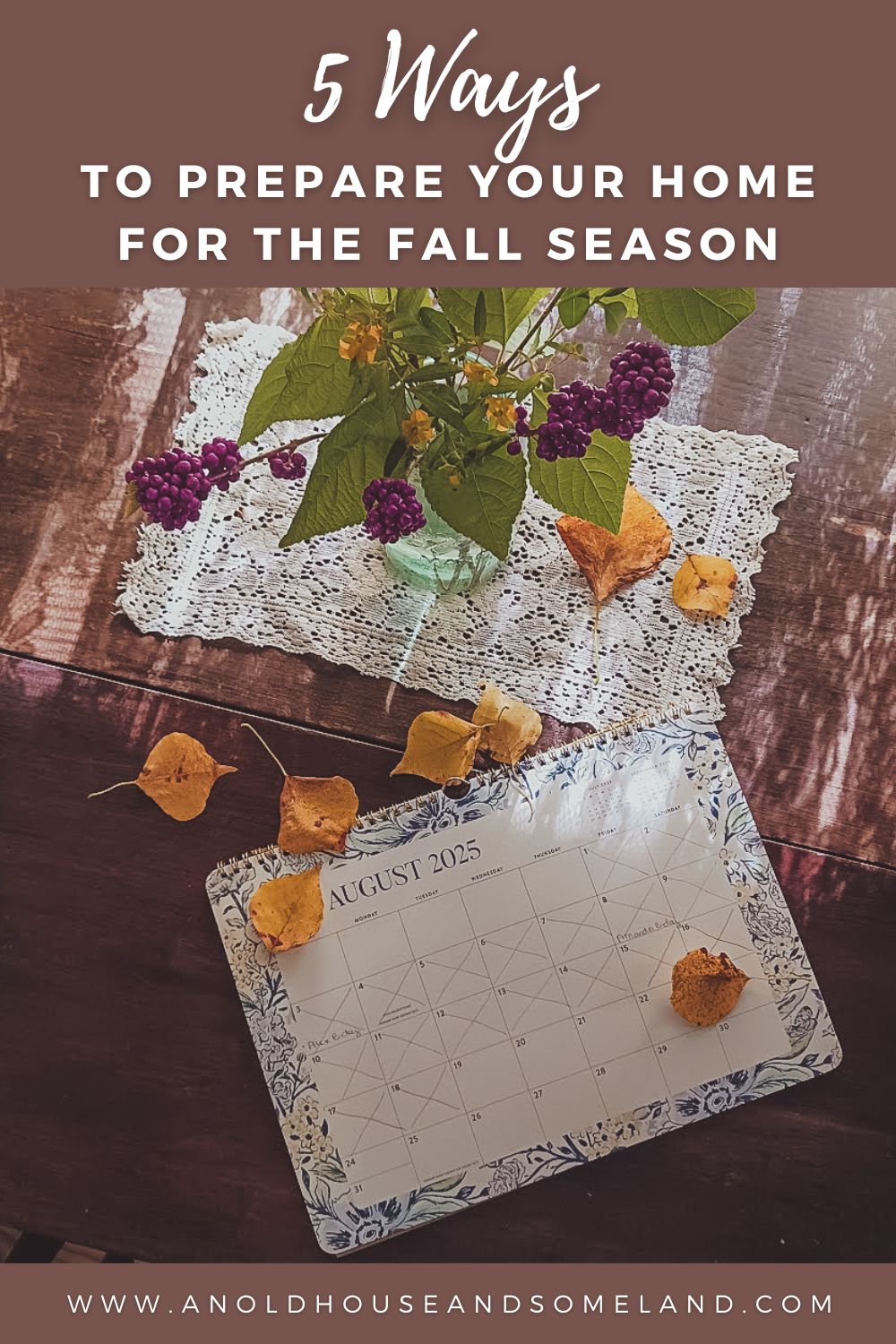 From Summer to Fall, Preparing for a new season.