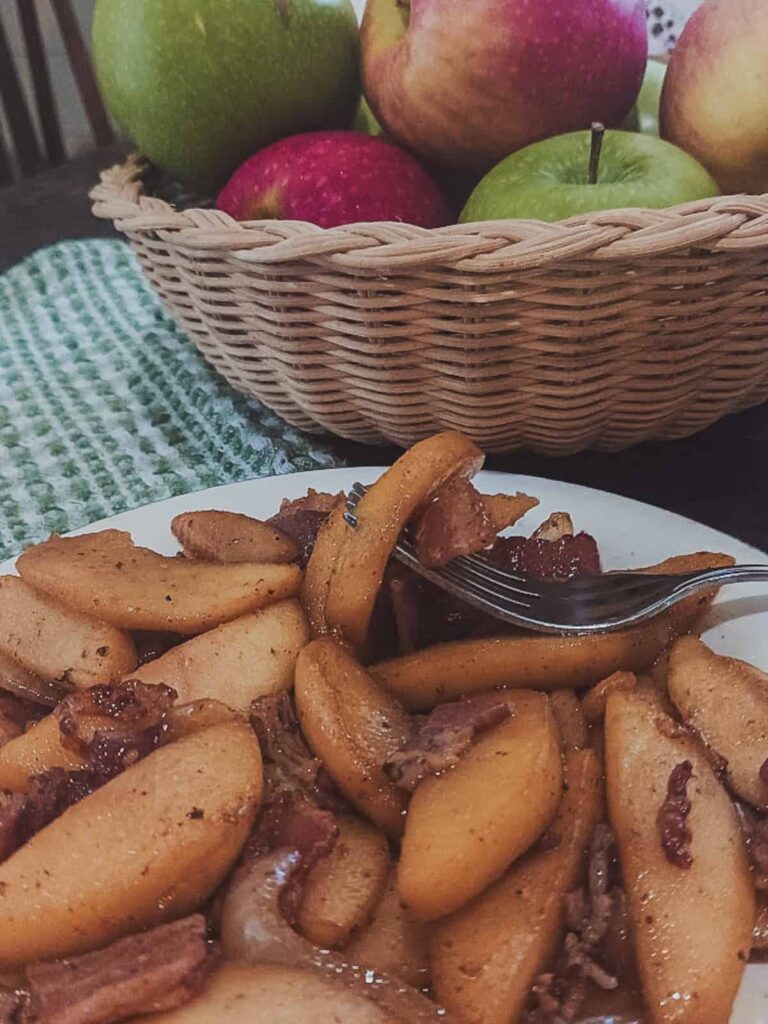 Fried Apples With Bacon and Onions