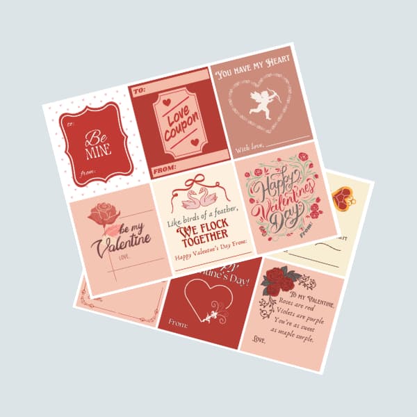 Valentine Cards printaable