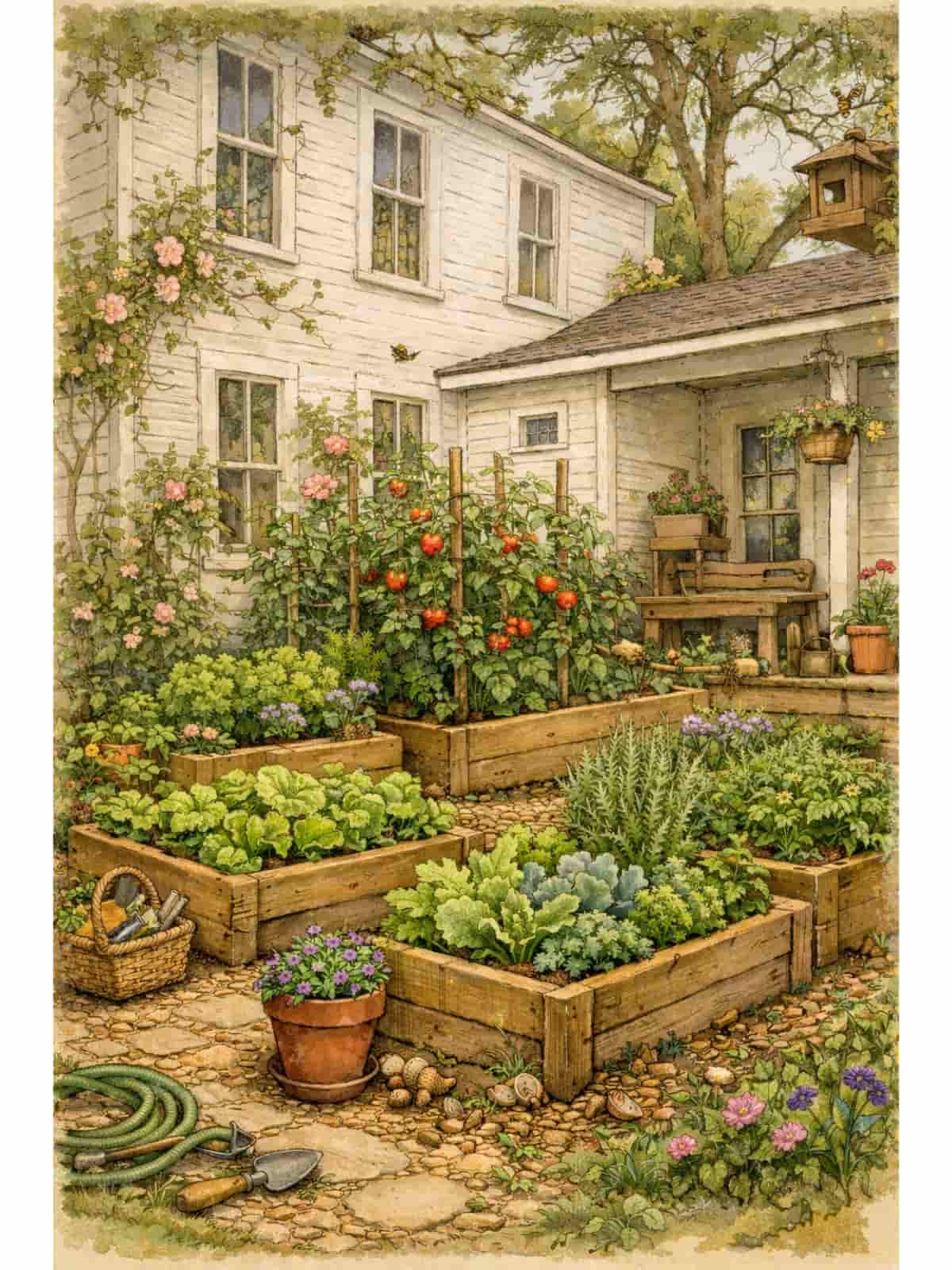 Why having to gardens is a good idea: Planning a kitchen garden.