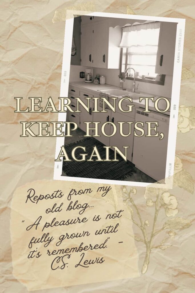 Learning to Keep House, again. From the old blog.